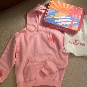 Pink Palm Puff Hoodie!